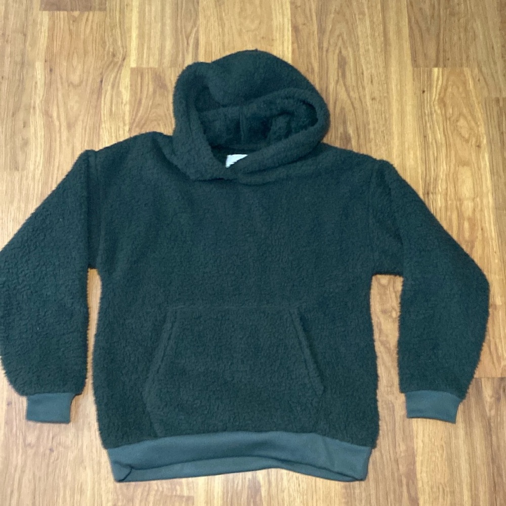 American Eagle olive green fleece hoodie